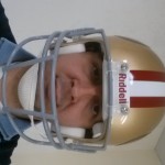  Liv with San Francisco 49ers NFL helmet